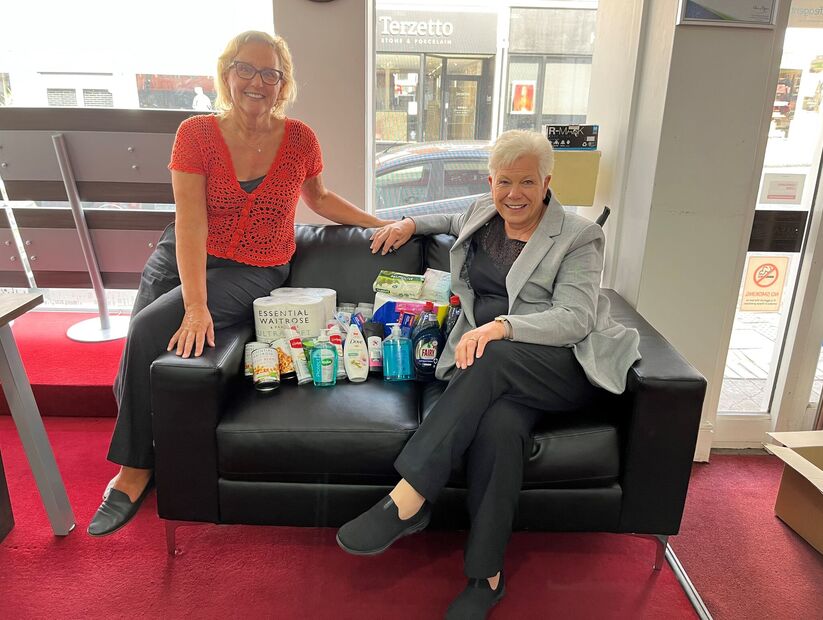 Act of kindness Nicki and Pauline food bank