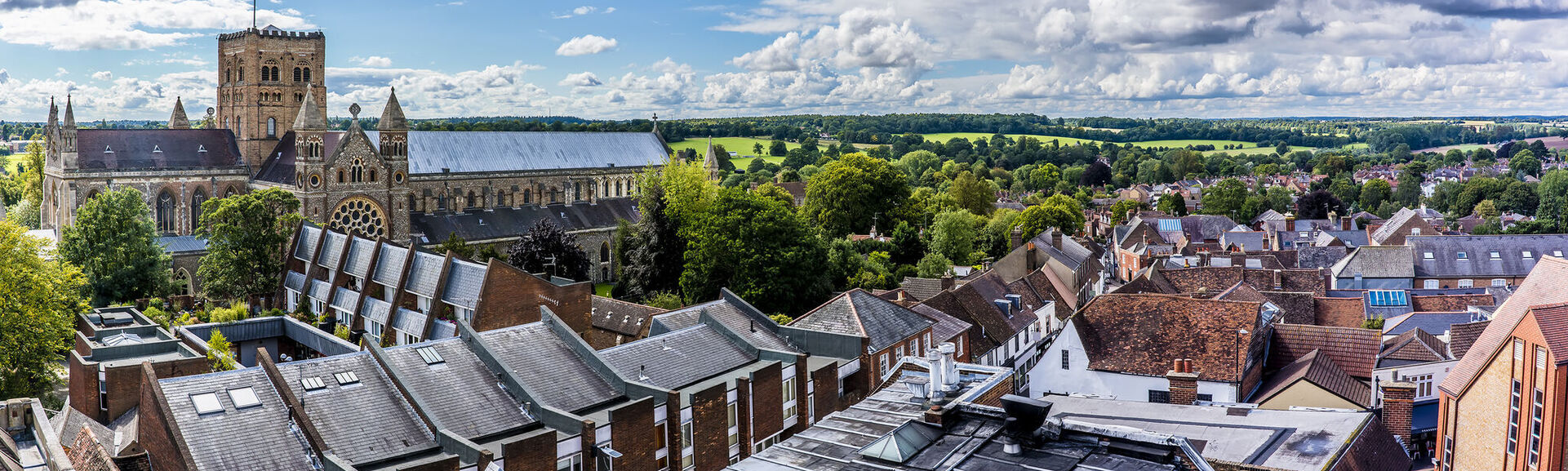 View across St Albans skyline 