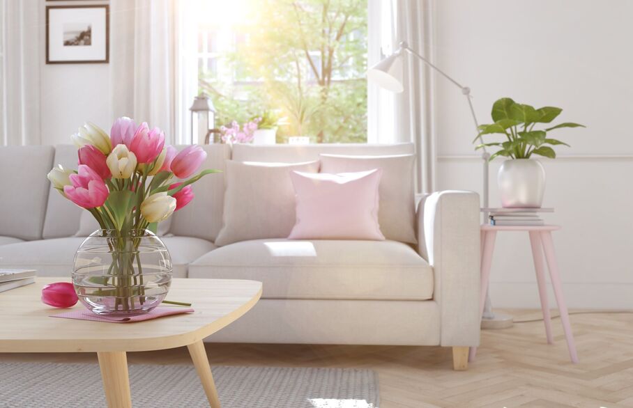 A well decorated living room