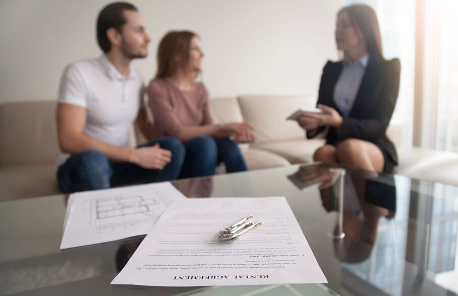 Couple with a property manager