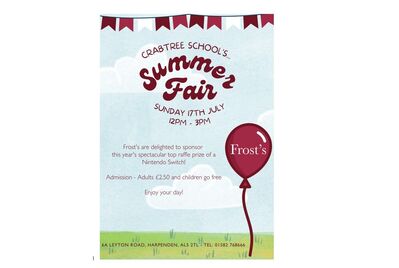 Frost's sponsor Crabtree School Summer Fair raffle