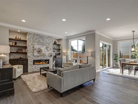 A beautifully staged family room